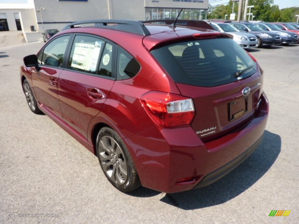 2012 Impreza 2.0i Premium 4 Door - Camellia Red Pearl / Black photo #5