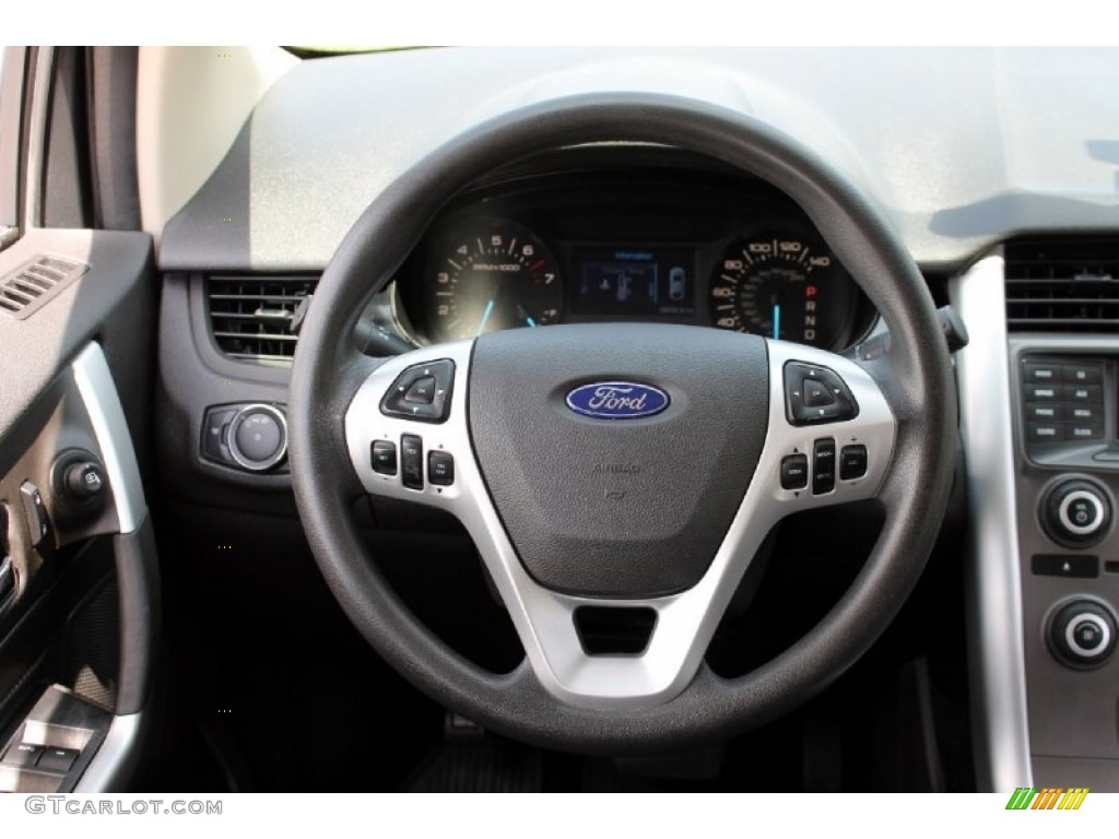 2011 Ford Edge SE Charcoal Black Steering Wheel Photo #70257295