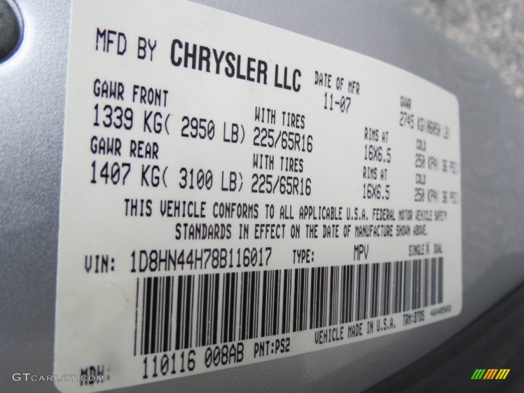 2008 Grand Caravan SE - Bright Silver Metallic / Dark Slate/Light Shale photo #23