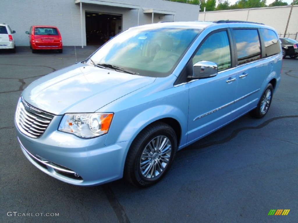 2013 Town & Country Touring - L - Crystal Blue Pearl / Dark Frost Beige/Medium Frost Beige photo #2