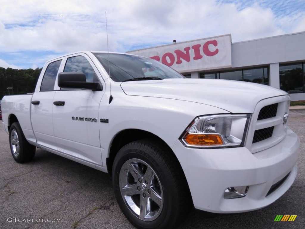 2012 Ram 1500 Express Quad Cab - Bright White / Dark Slate Gray/Medium Graystone photo #1