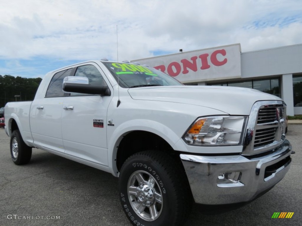 2012 Ram 2500 HD Laramie Longhorn Mega Cab 4x4 - Bright White / Dark Slate photo #1