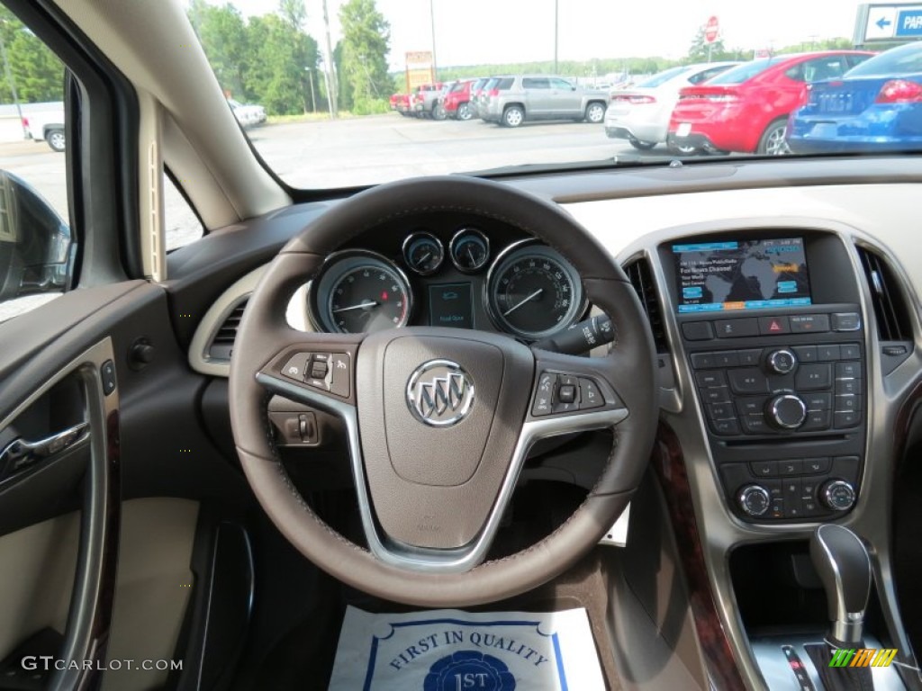2013 Buick Verano FWD Cashmere Steering Wheel Photo #70260814