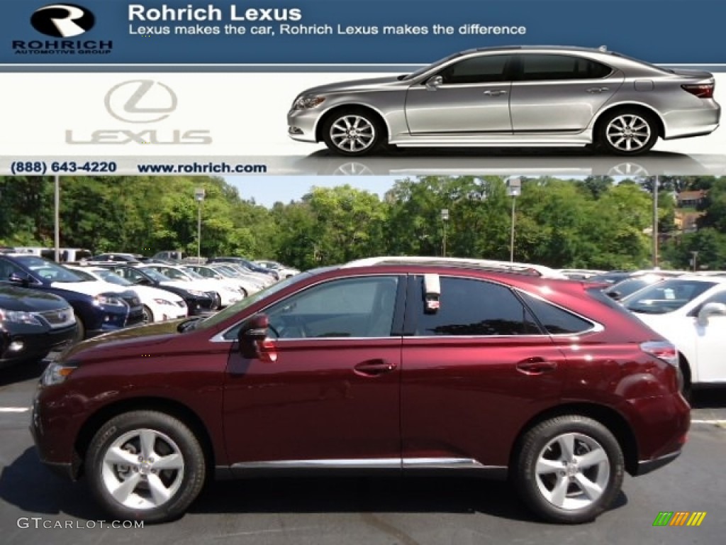 2013 RX 350 AWD - Claret Red Mica / Parchment/Espresso Birds Eye Maple photo #1
