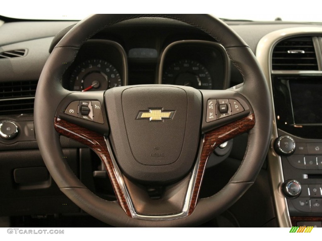 2013 Chevrolet Malibu ECO Jet Black Steering Wheel Photo #70261840