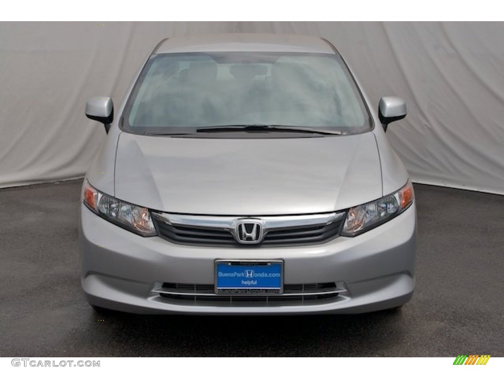 2012 Civic LX Sedan - Alabaster Silver Metallic / Stone photo #2