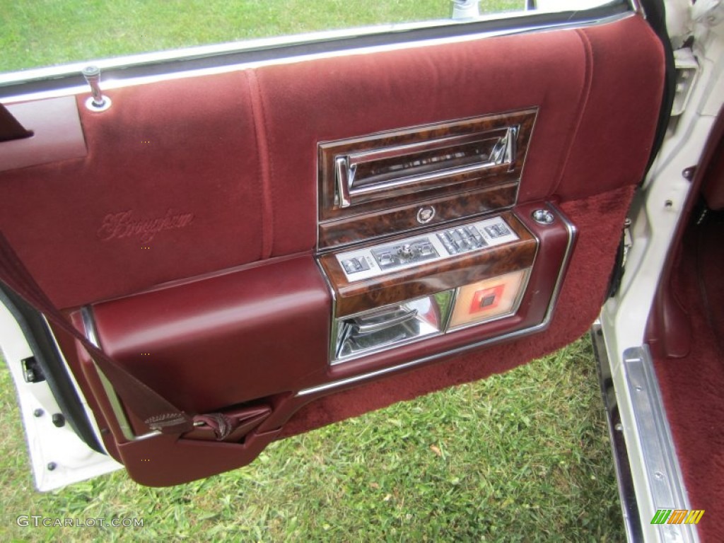 1990 Cadillac Brougham d'Elegance Burgundy Door Panel Photo #70269055