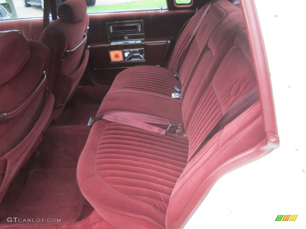 Burgundy Interior 1990 Cadillac Brougham d'Elegance Photo #70269073