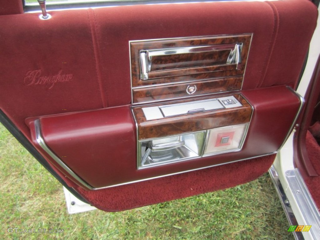 1990 Cadillac Brougham d'Elegance Burgundy Door Panel Photo #70269091