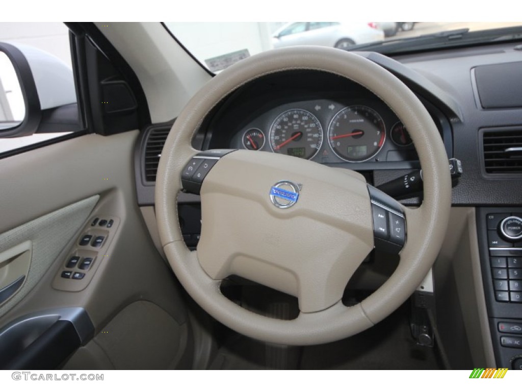 2009 Volvo XC90 3.2 Sandstone Steering Wheel Photo #70269484