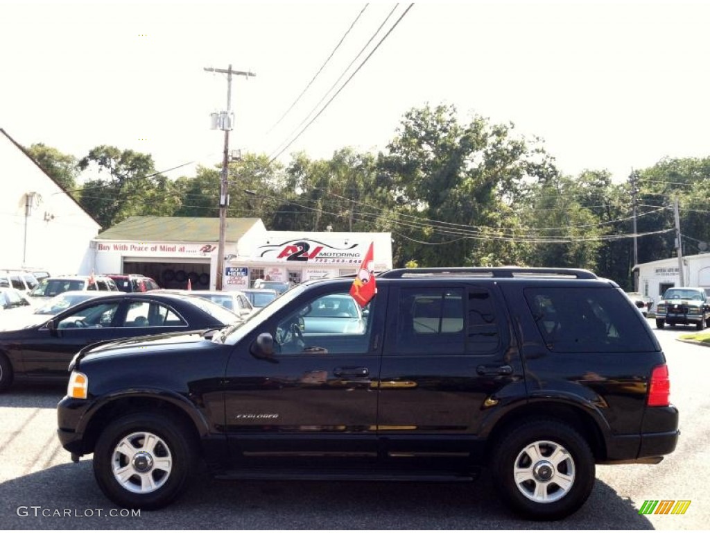 2002 Explorer Limited 4x4 - Black Clearcoat / Midnight Grey photo #4