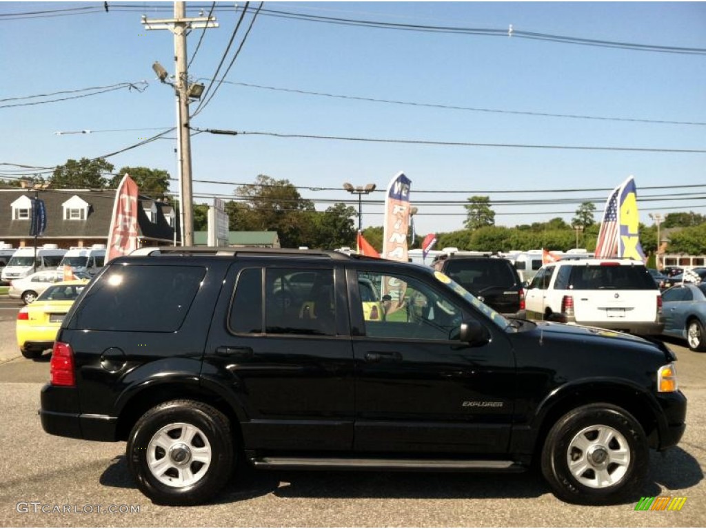 2002 Explorer Limited 4x4 - Black Clearcoat / Midnight Grey photo #8
