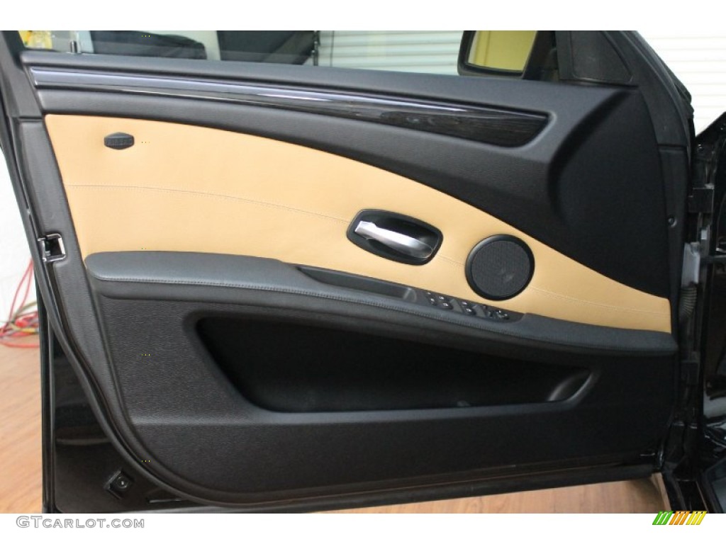 2008 BMW 5 Series 535i Sedan Natural Brown Door Panel Photo #70271330