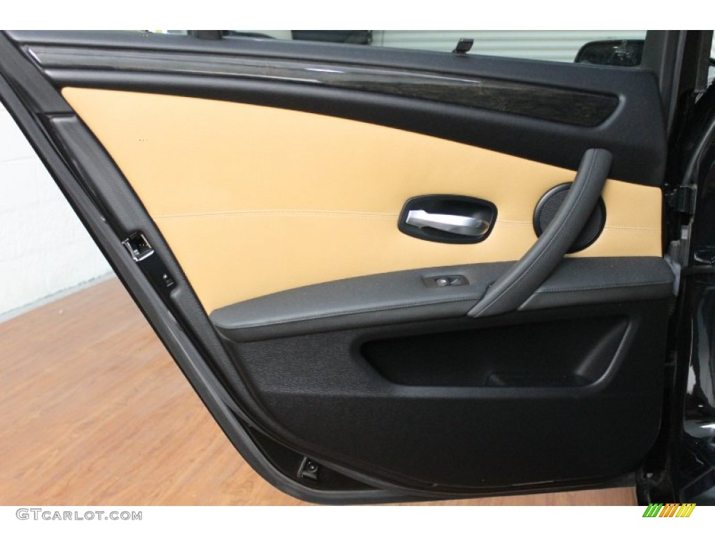 2008 BMW 5 Series 535i Sedan Natural Brown Door Panel Photo #70271347
