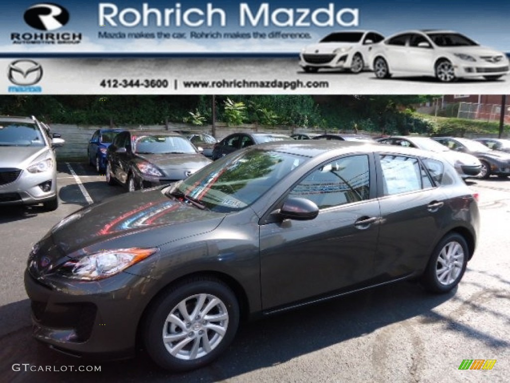 2012 MAZDA3 i Touring 5 Door - Graphite Mica / Dune Beige photo #1