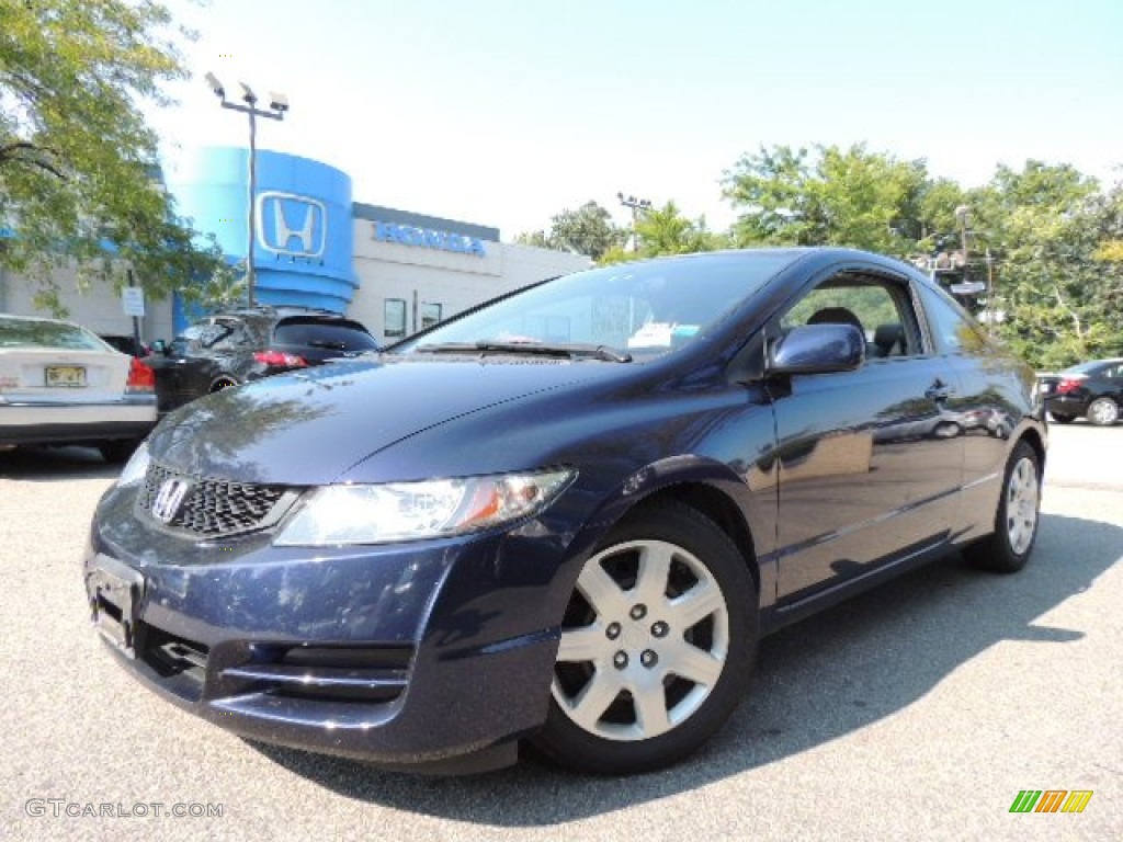 2009 Civic LX Coupe - Royal Blue Pearl / Gray photo #1