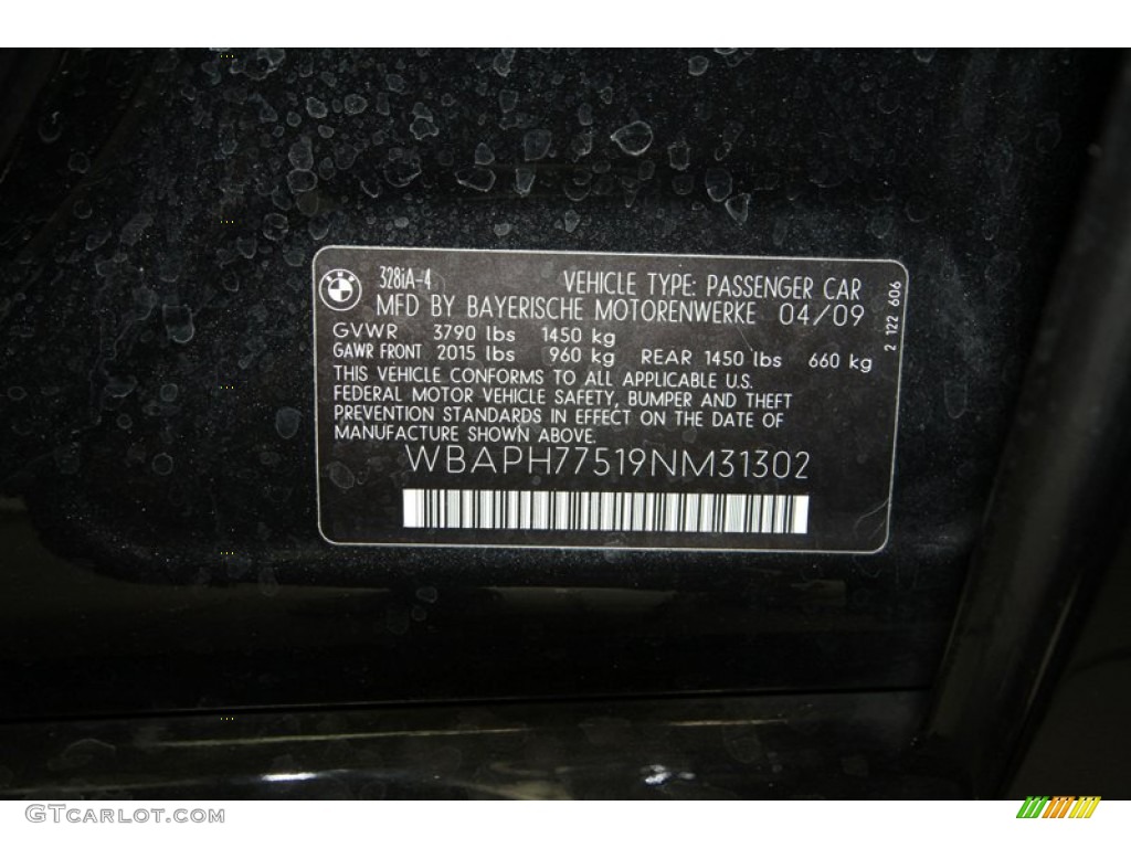 2009 3 Series 328i Sedan - Black Sapphire Metallic / Black photo #5