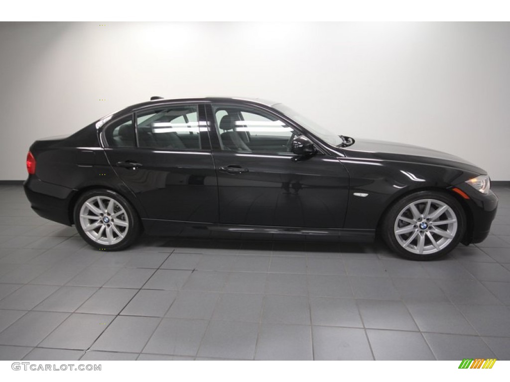 2009 3 Series 328i Sedan - Black Sapphire Metallic / Black photo #8