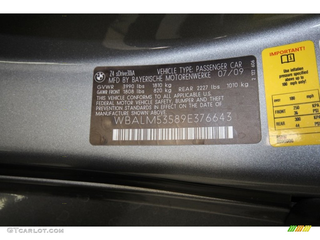 2009 Z4 sDrive30i Roadster - Space Gray Metallic / Black photo #12