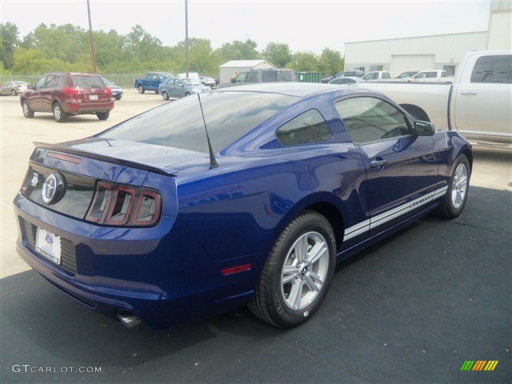 2013 Mustang V6 Coupe - Deep Impact Blue Metallic / Stone photo #6