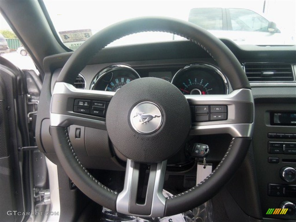 2013 Mustang V6 Coupe - Ingot Silver Metallic / Charcoal Black photo #17