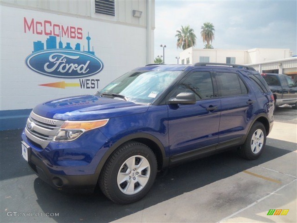 2013 Explorer FWD - Deep Impact Blue Metallic / Medium Light Stone photo #1