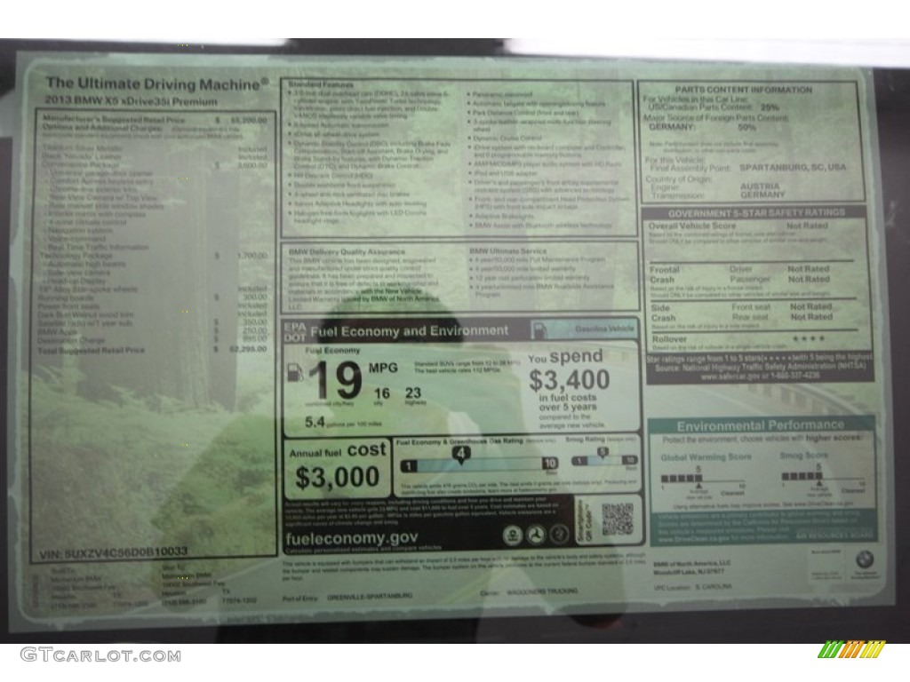 2013 X5 xDrive 35i Premium - Titanium Silver Metallic / Black photo #28