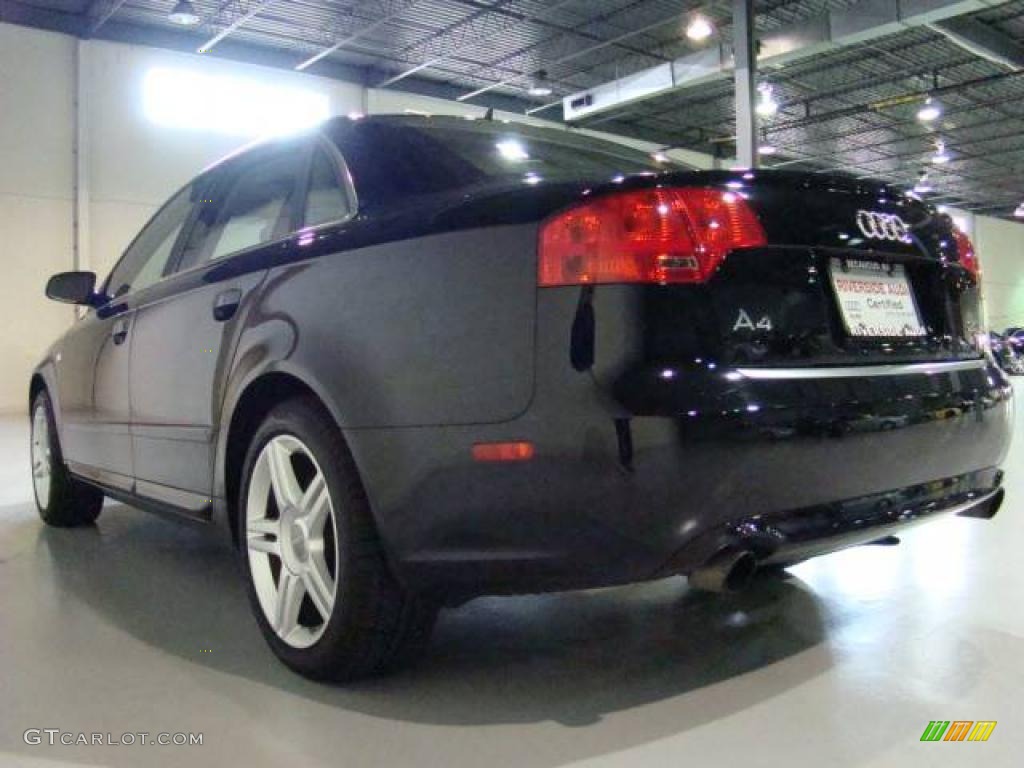 2008 A4 2.0T quattro Sedan - Brilliant Black / Beige photo #6