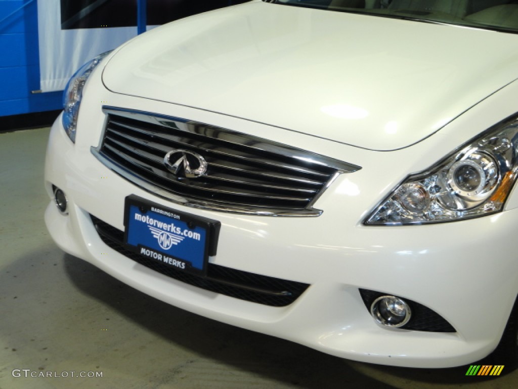 2012 G 37 x AWD Sedan - Moonlight White / Stone photo #4