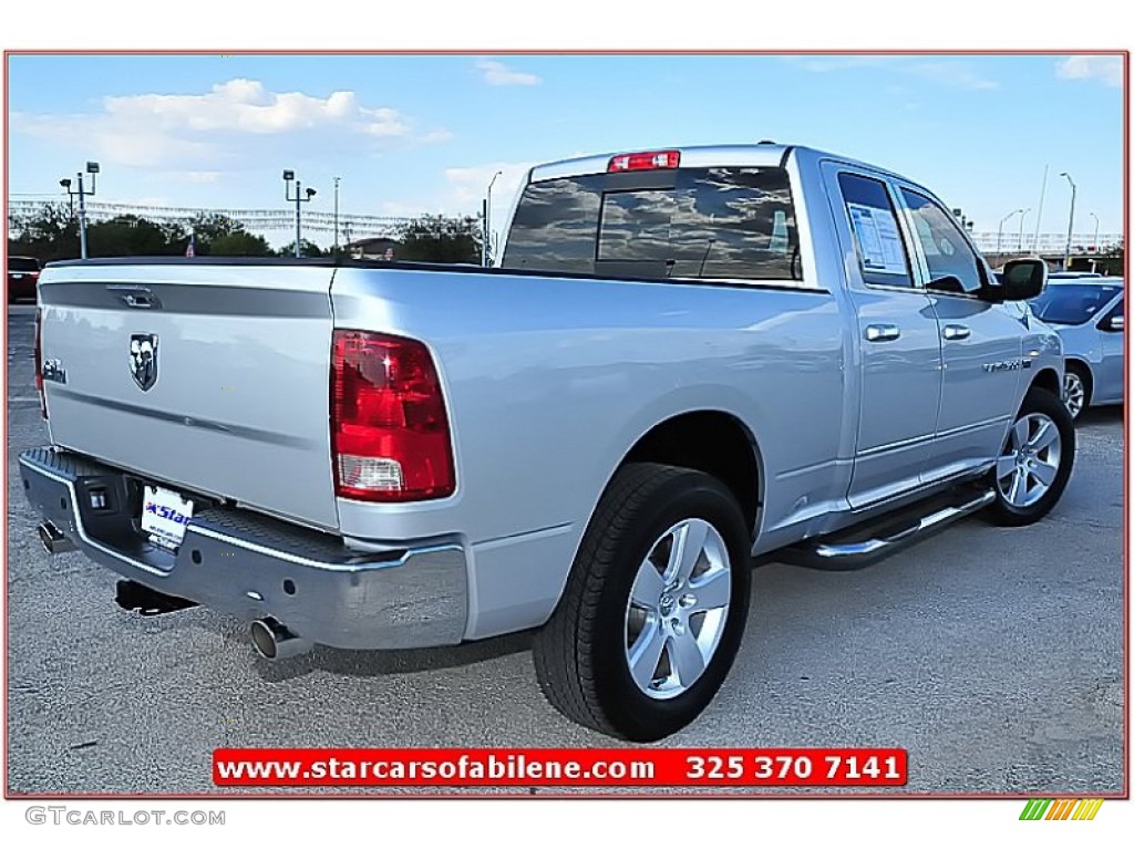 2011 Ram 1500 Big Horn Quad Cab - Bright Silver Metallic / Dark Slate Gray/Medium Graystone photo #9