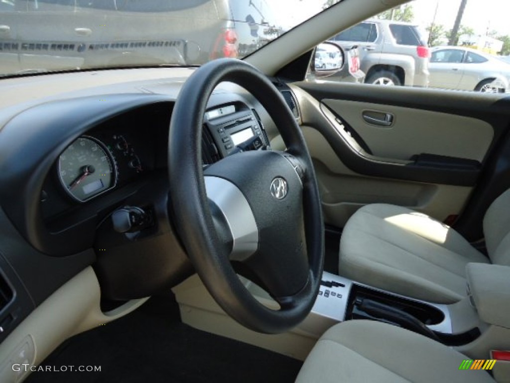 2008 Elantra SE Sedan - Purple Rain Metallic / Beige photo #16