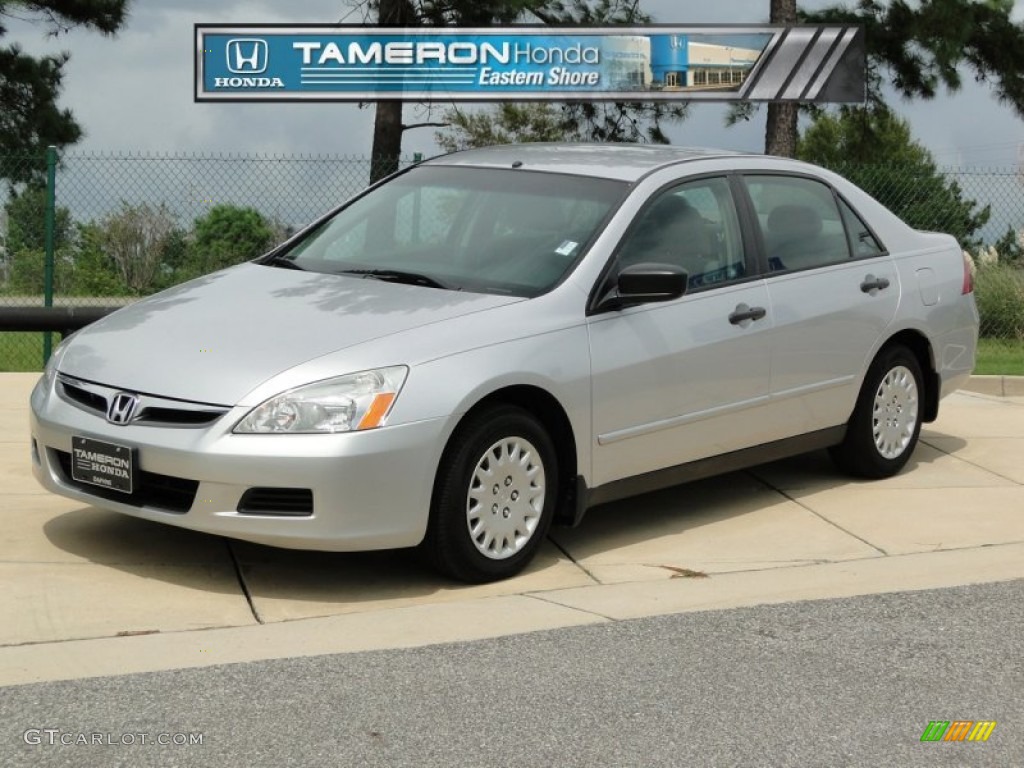 2007 Accord Value Package Sedan - Alabaster Silver Metallic / Gray photo #1