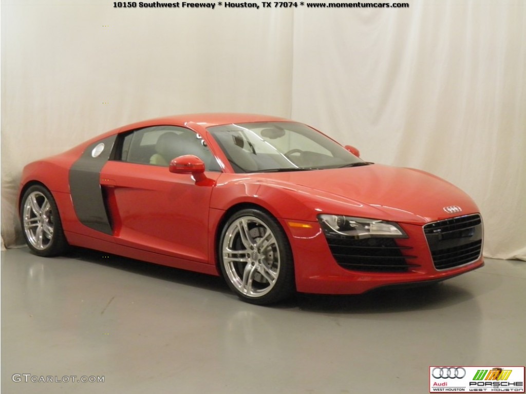 2010 R8 4.2 FSI quattro - Brilliant Red / Fine Nappa Luxor Beige Leather photo #2