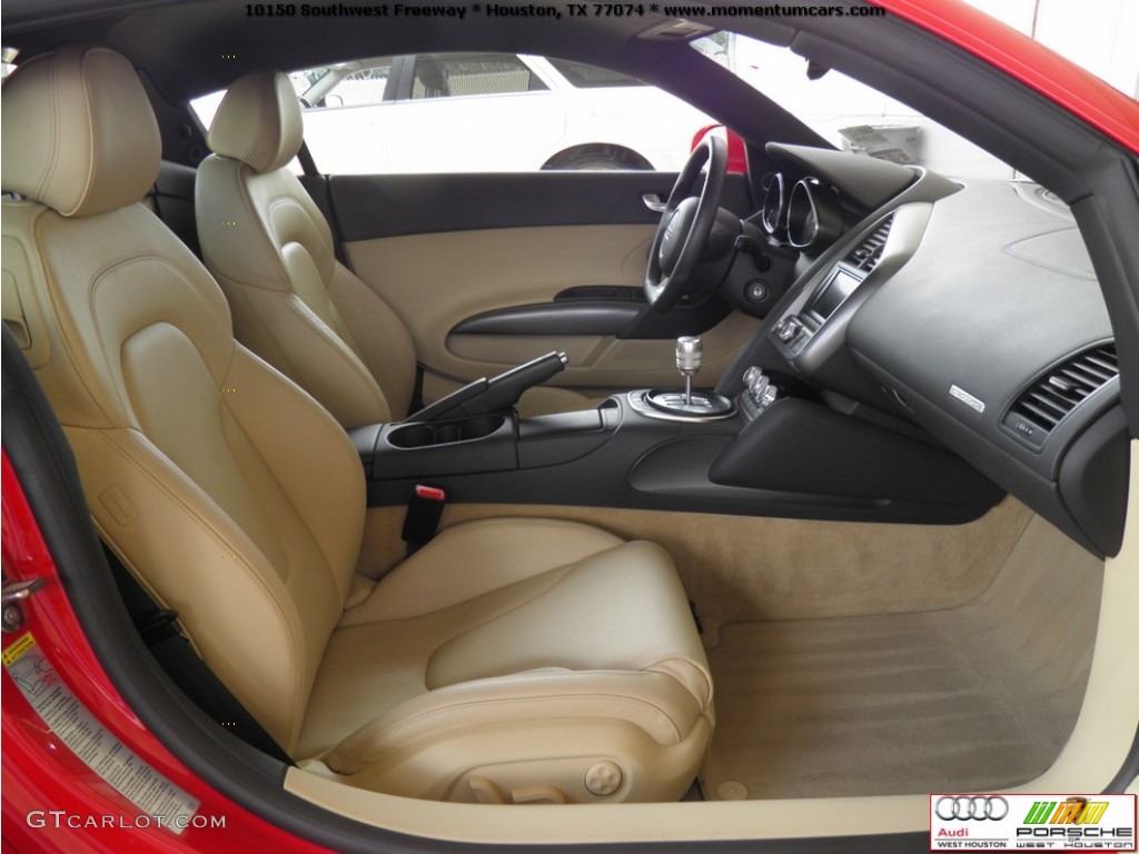 Fine Nappa Luxor Beige Leather Interior 2010 Audi R8 4.2 FSI quattro Photo #70287868