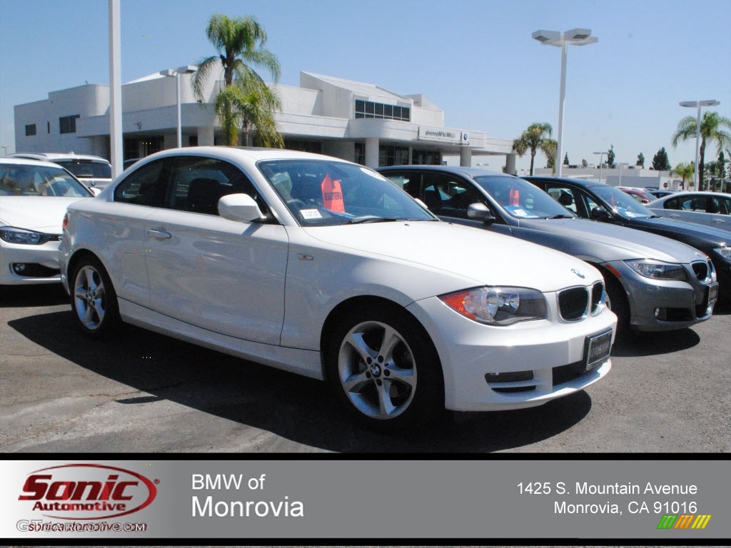 2011 1 Series 128i Coupe - Alpine White / Black photo #1