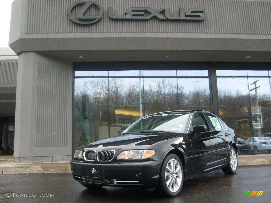 2002 3 Series 330xi Sedan - Jet Black / Grey photo #1