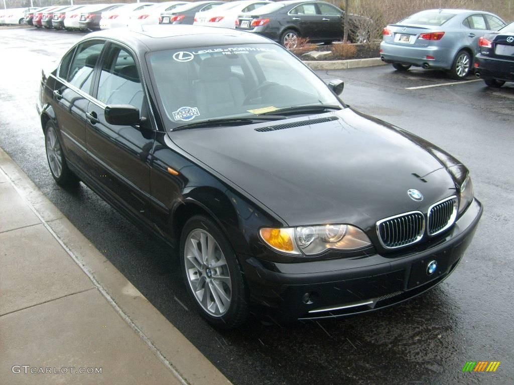 2002 3 Series 330xi Sedan - Jet Black / Grey photo #6