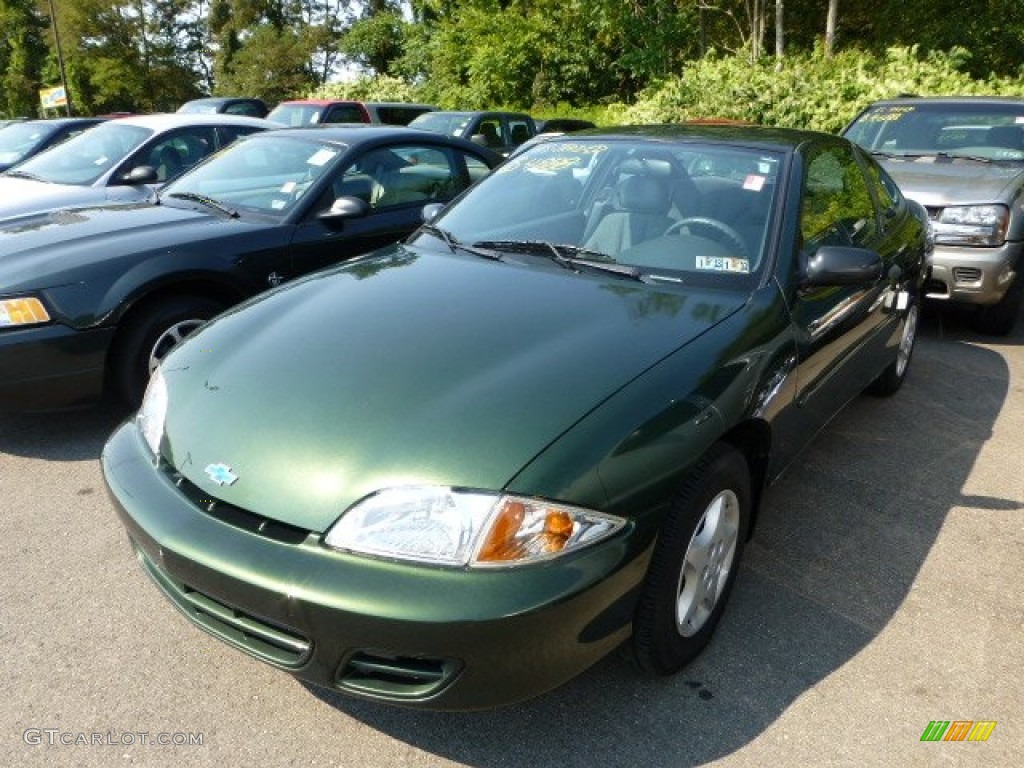 2001 Cavalier Coupe - Dark Colorado Green Metallic / Graphite photo #4