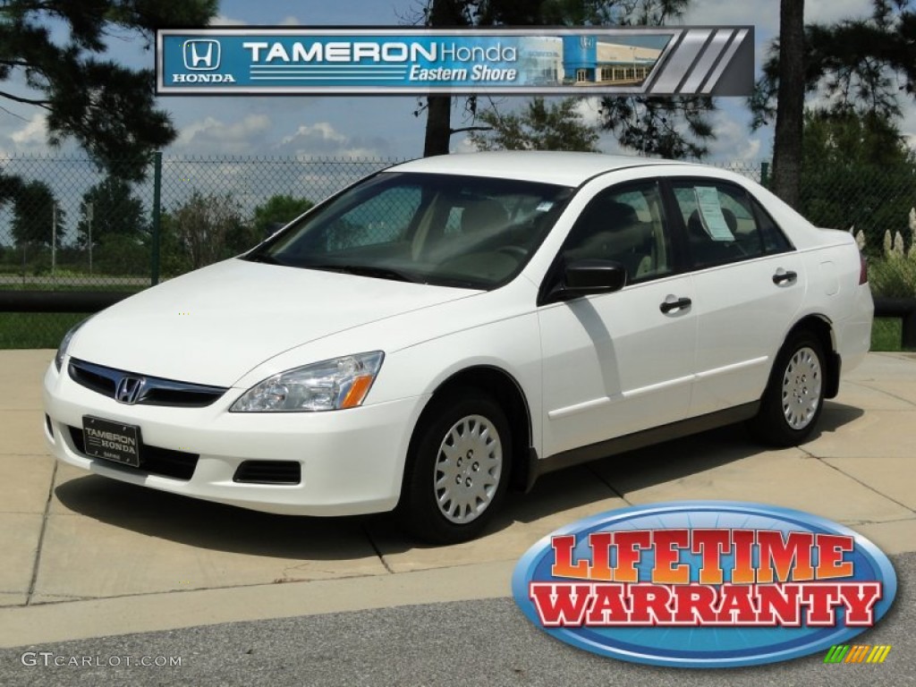 2006 Accord Value Package Sedan - Taffeta White / Ivory photo #1
