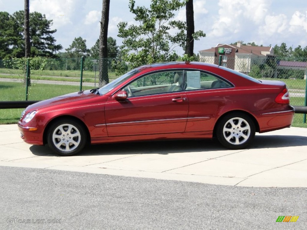 Firemist Red Metallic 2004 Mercedes-Benz CLK 320 Coupe Exterior Photo #70294565