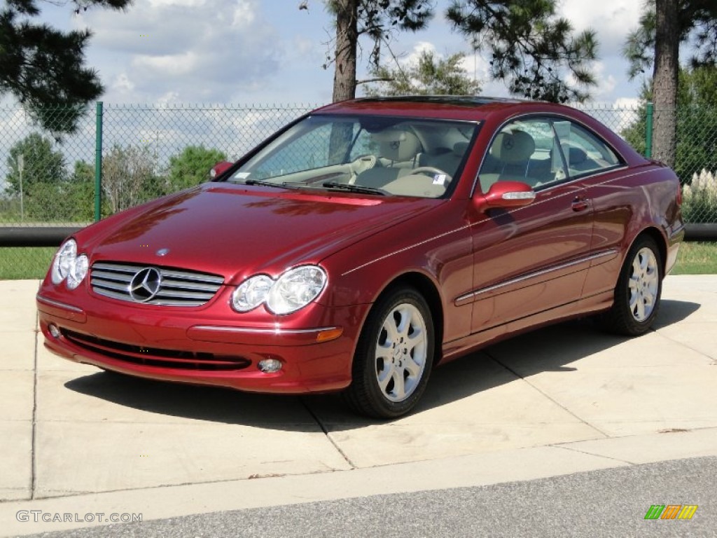 Firemist Red Metallic 2004 Mercedes-Benz CLK 320 Coupe Exterior Photo #70294585
