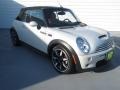 White Silver Metallic 2008 Mini Cooper S Convertible Sidewalk Edition