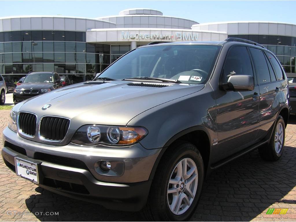 2006 X5 3.0i - Stratus Grey Metallic / Black Dakota Leather photo #1