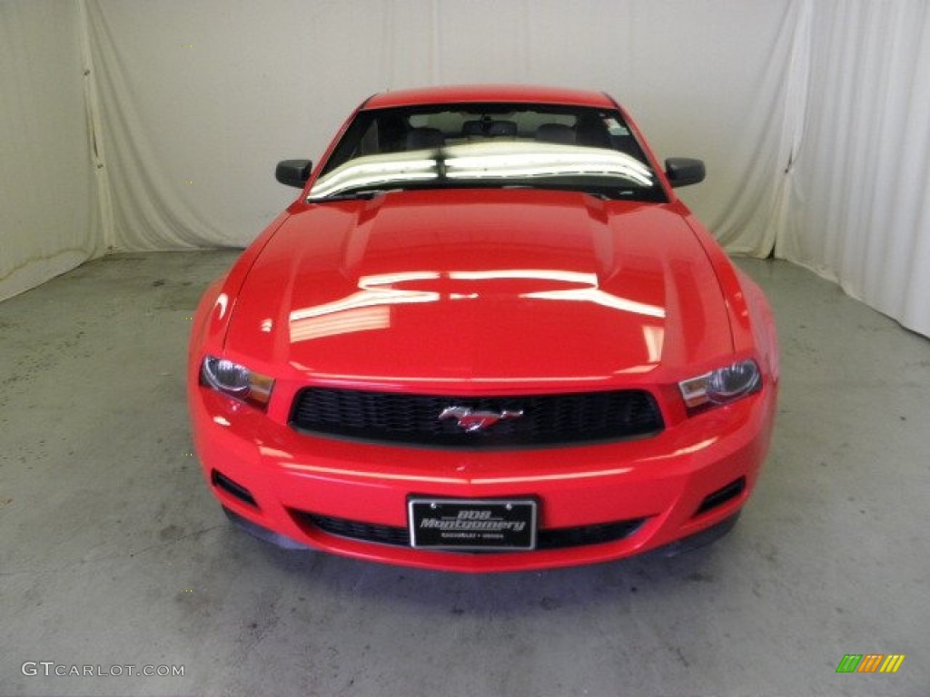 2012 Mustang V6 Premium Coupe - Race Red / Stone photo #2