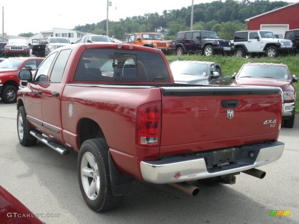 2006 Ram 1500 SLT Quad Cab 4x4 - Inferno Red Crystal Pearl / Medium Slate Gray photo #7