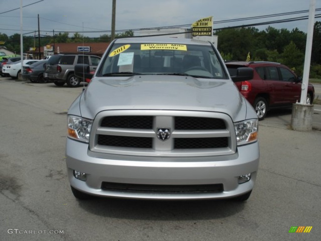 2011 Ram 1500 Express Regular Cab 4x4 - Bright Silver Metallic / Dark Slate Gray/Medium Graystone photo #2