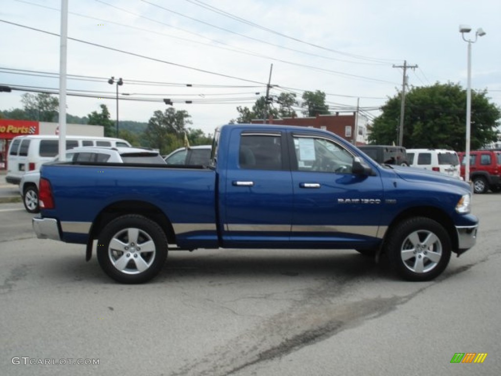 2011 Ram 1500 Big Horn Quad Cab 4x4 - Deep Water Blue Pearl / Dark Slate Gray/Medium Graystone photo #4