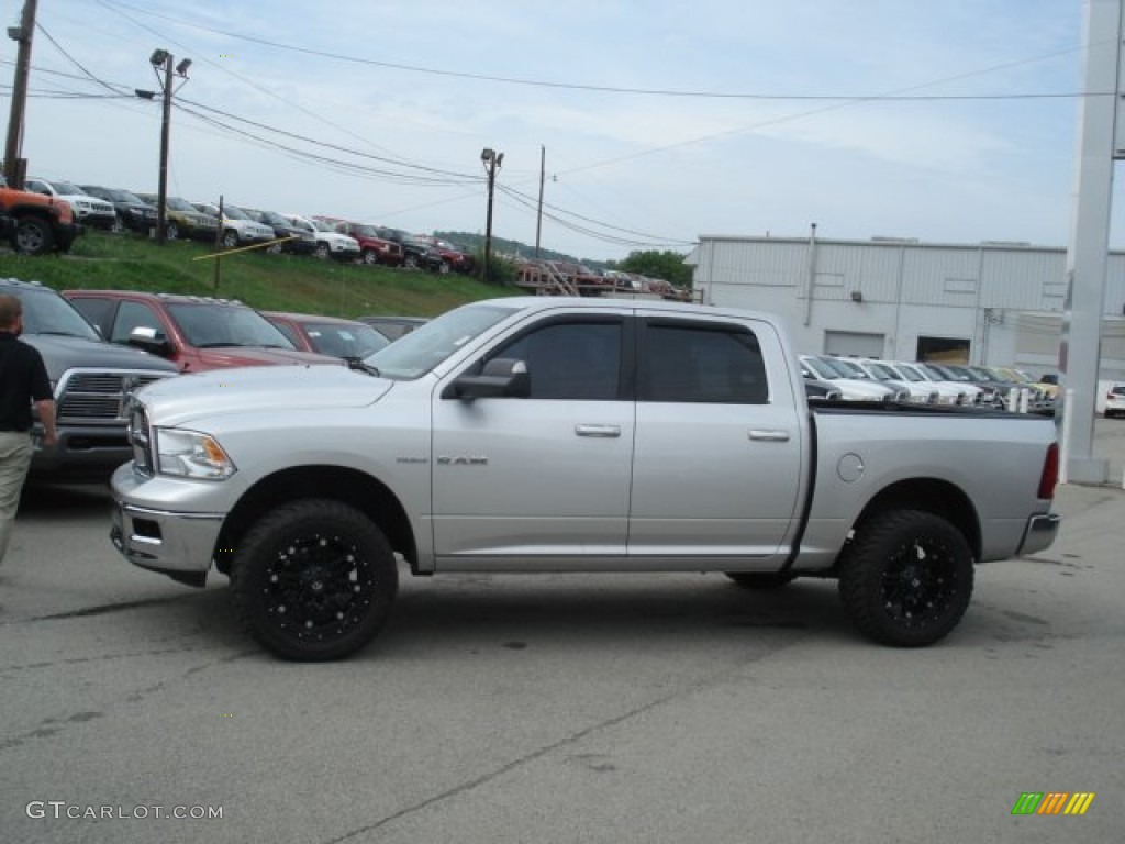 2009 Ram 1500 Big Horn Edition Crew Cab 4x4 - Bright Silver Metallic / Dark Slate/Medium Graystone photo #8
