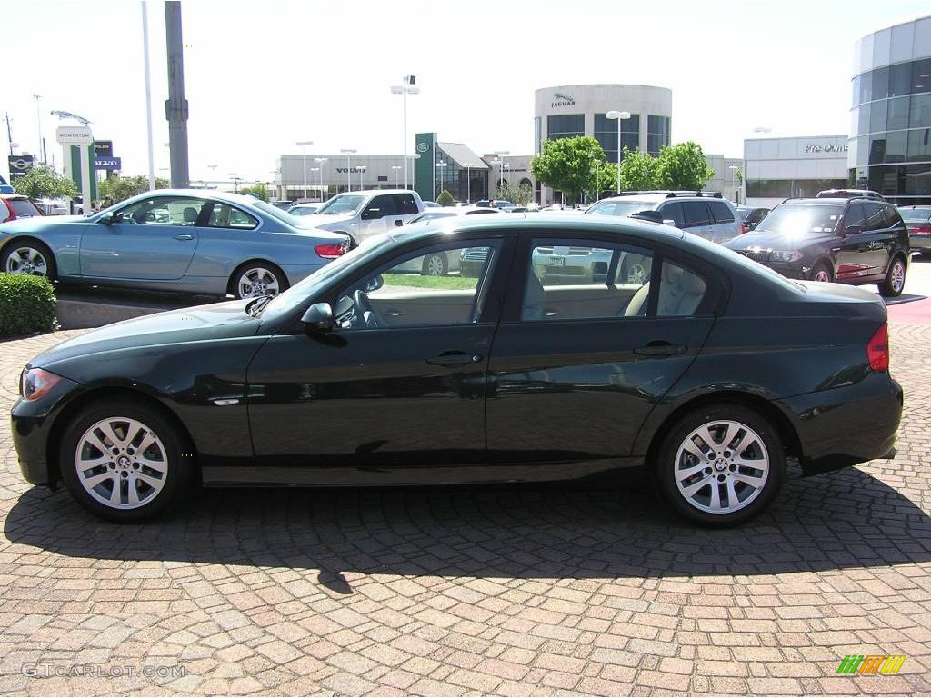 2007 3 Series 328i Sedan - Deep Green Metallic / Beige photo #10