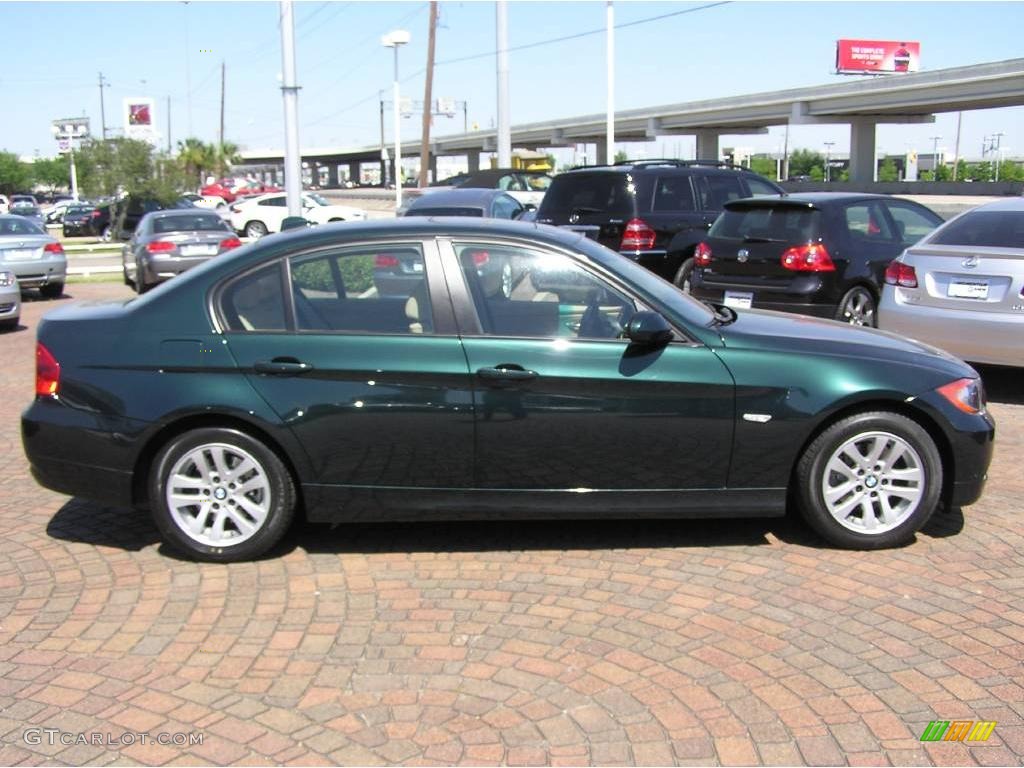 2007 3 Series 328i Sedan - Deep Green Metallic / Beige photo #14